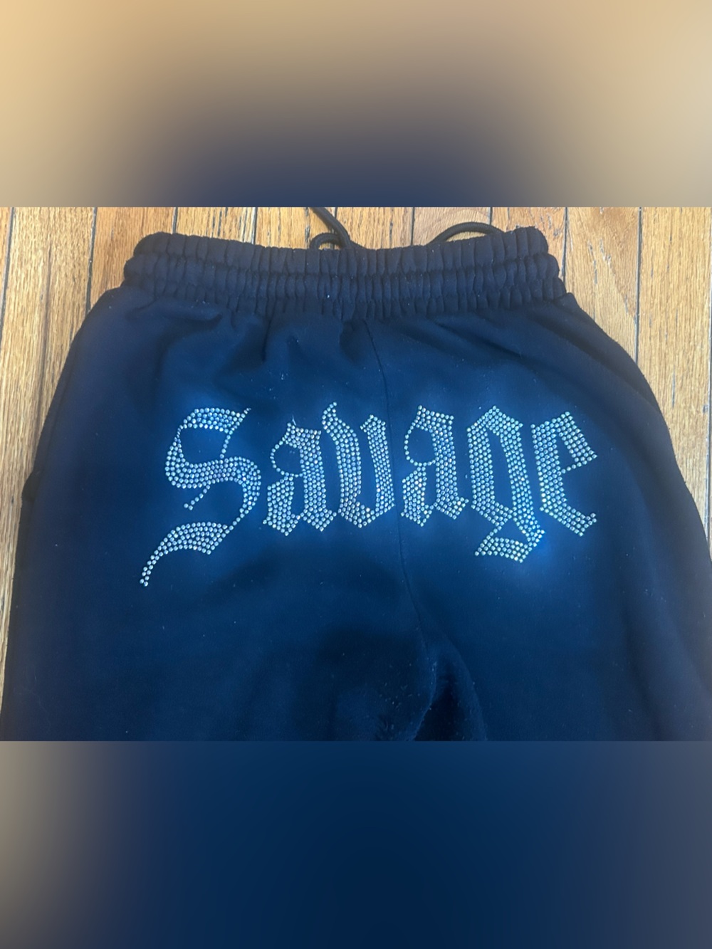 Rhinestone sweatpants